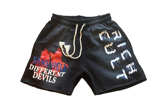 Acid Wash shorts Blackberry Same Hell Different Devils