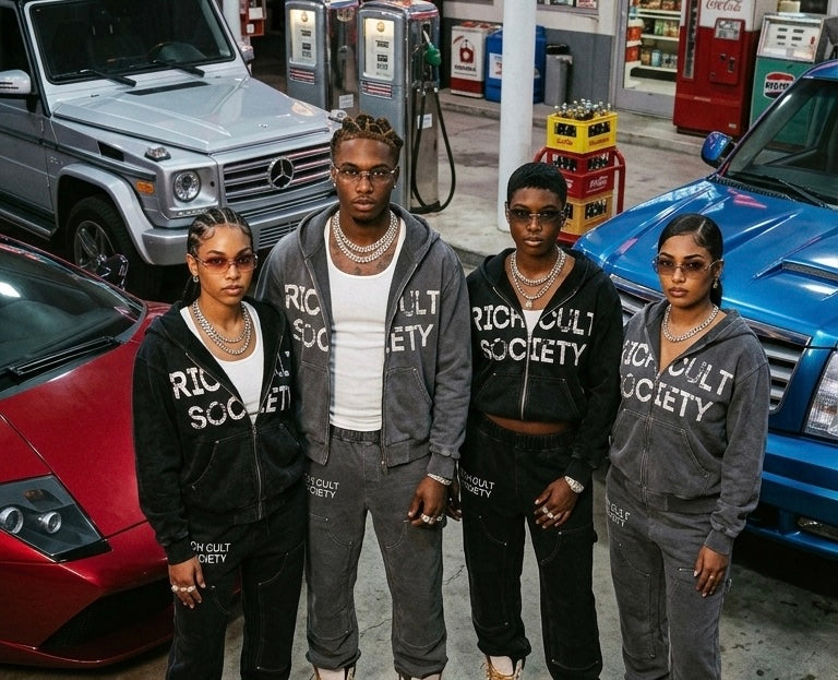 Denim sweat suit